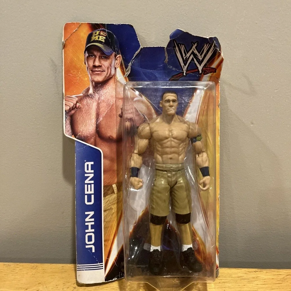 WWE John Cena Mattel Wrestling Action‎ Figure Heavily Damaged Packaging BHL87 K9